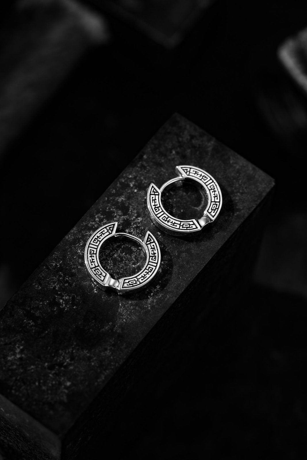 Textured Huggie Hoops