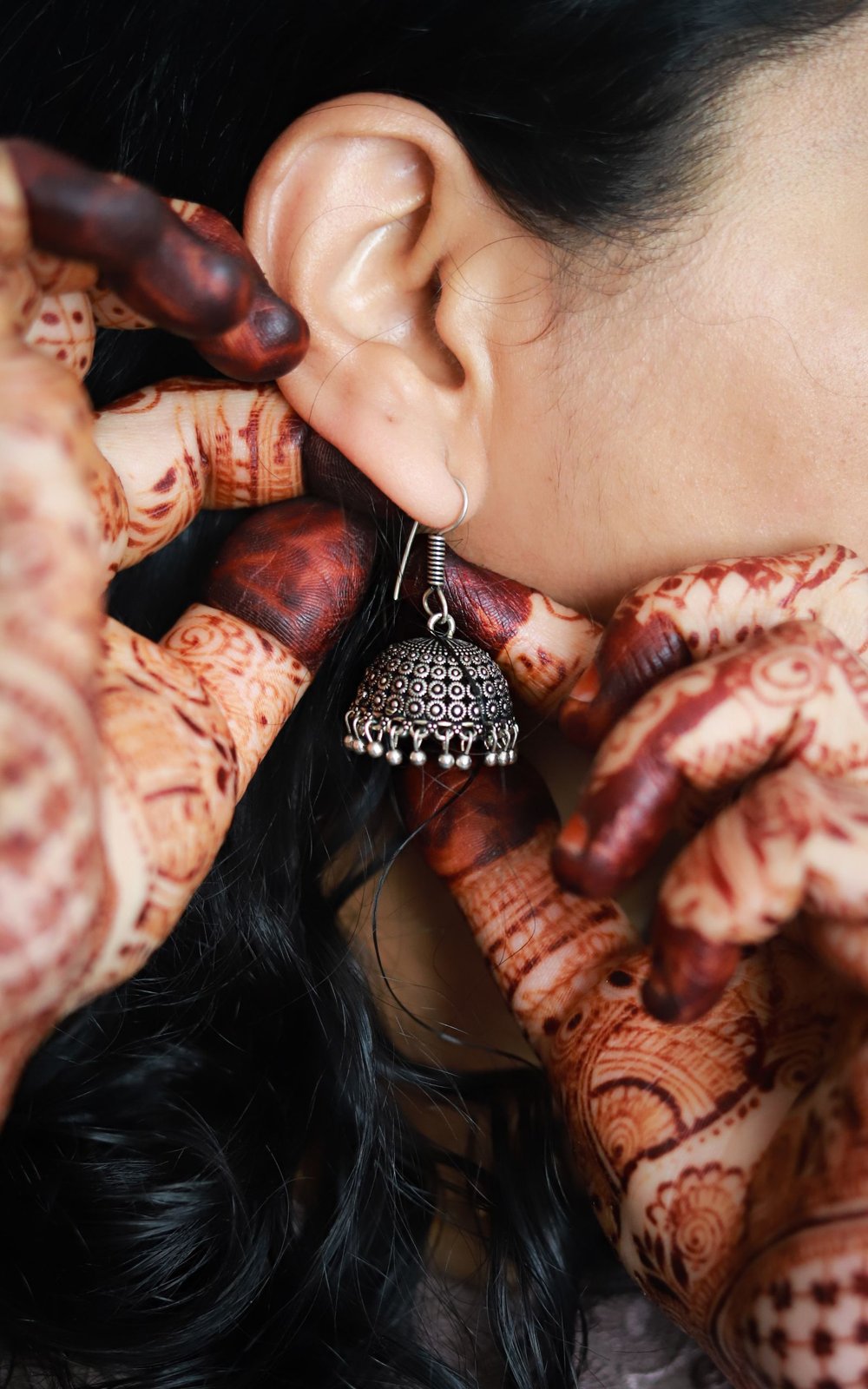 Classic Oxidised Jhumkas
