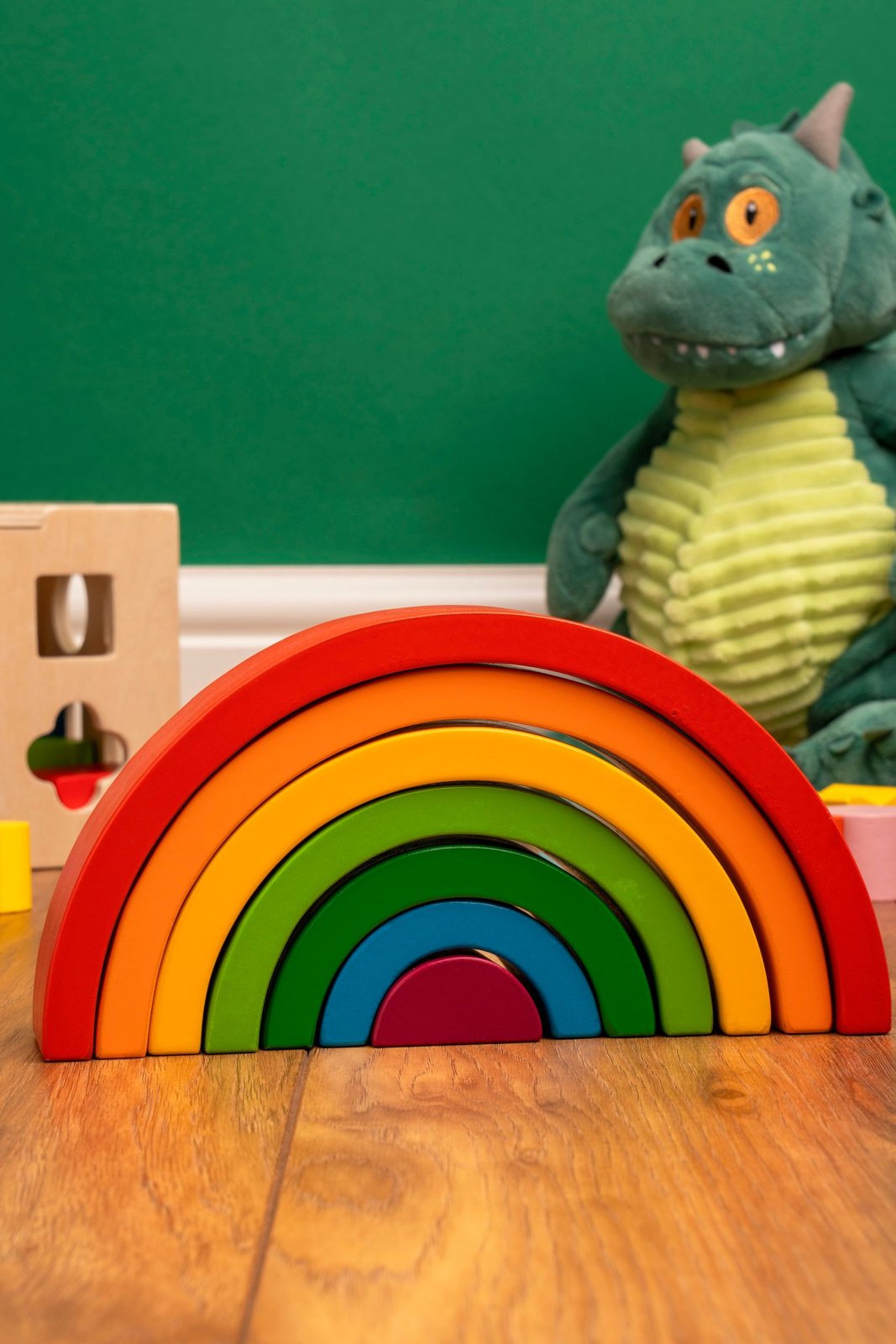 Wooden Rainbow Stacker (7 arcs)