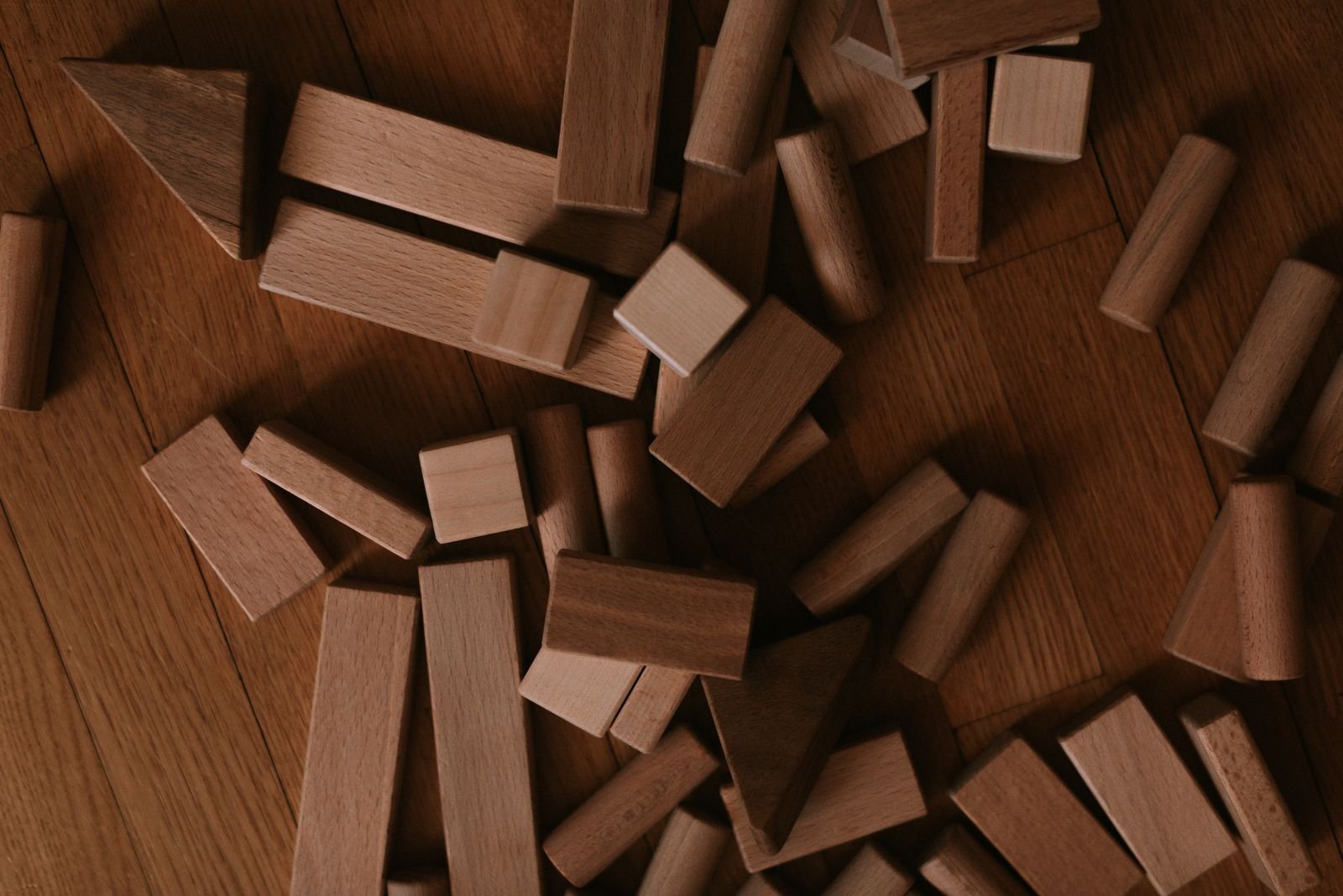 Natural Wooden Blocks (50 pcs)